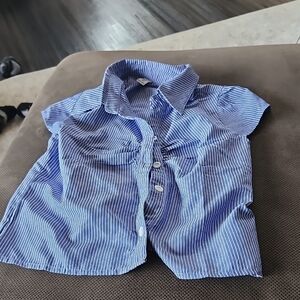 Blue Striped Kids Shirt